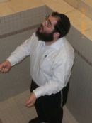 Rabbi Levi inspecting the Mikvah Rabbi Levi inspecting the Mikvah